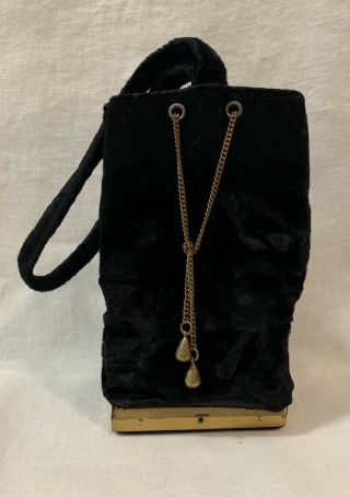 Designer Purse Compact,  Vintage Robin Handbags,  Collectible,  Black Velvet,  Opera