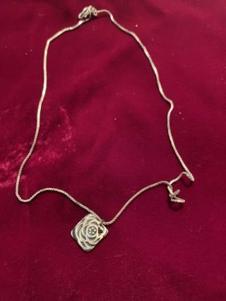 Vintage Italy Silver Necklace And Pendant 133