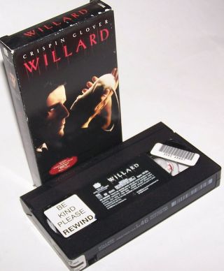 Vintage Willard Vhs Video Cassette Horror Movie - Crispin Glover - Back Future