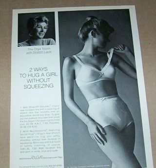 1975 Print Ad Page - Olga Lace Lingerie Bra Panties Sexy Girl Vintage Advertising