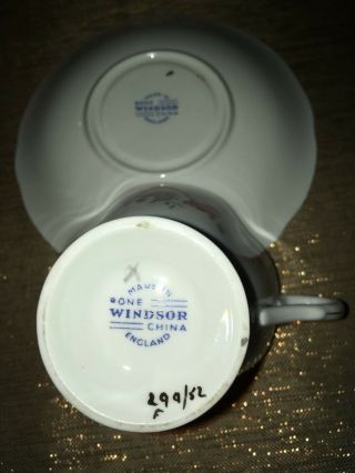 VINTAGE WINDSOR BONE CHINA ENGLAND TEA CUP & SAUCER 2