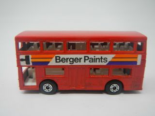 Vintage Matchbox Superfast London Bus Berger Paints No.  17