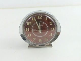 Vintage Westclox Big Ben Red Chrome Desk Table Alarm Clock Home Decor - M80