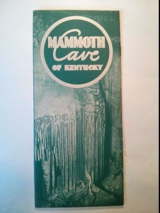 Vintage Mammoth Cave Of Kentucky Brochure,  Tourist Guide 4 X 9 "
