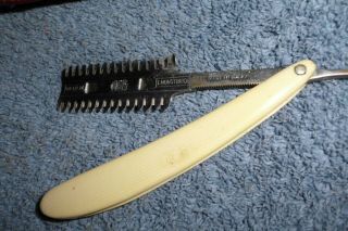 Vintage Durham Duplex Straight Razor Trimmer Blades Leather Case Demonstrator 3