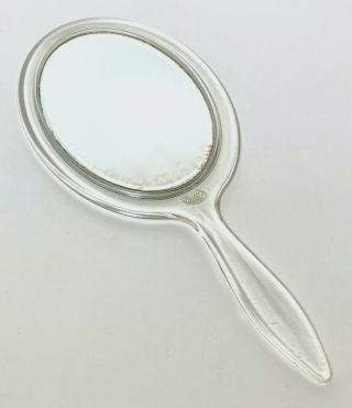 Vintage Oval Lucite Handheld Mirror Fuller Brush 14 " Two - Sided
