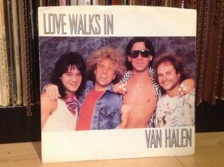 Vintage Lp Vinyl Record Of Van Halen Love Walks In 7 "