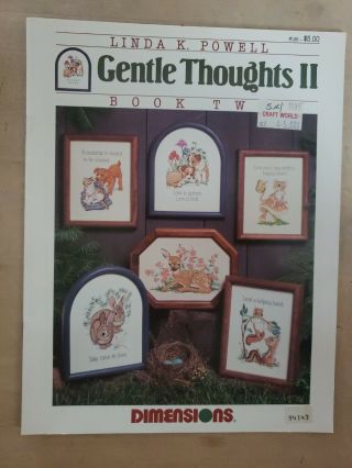 Vtg Dimensions Gentle Thoughts By Linda Powell Cross Stitch Patterns Book Two