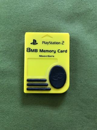 Vintage Good Yellow Nyko Playstation 2 8 Mb Memory Card Magicgate
