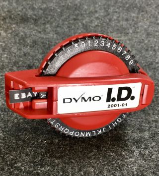 Vintage Dymo Model Id 2001 - 01 Label Maker Embosser Tag Organization Tool H