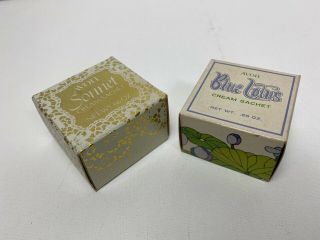 Vintage Avon Blue Lotus Cream Sachet And Sonnet Cream Sachet, .  66 Ounces