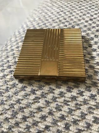 Vintage Volupte Brass Makeup Compact With Mirror
