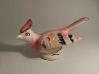Vintage Pink Ceramic Porcelain Bird Pomander Potpourri