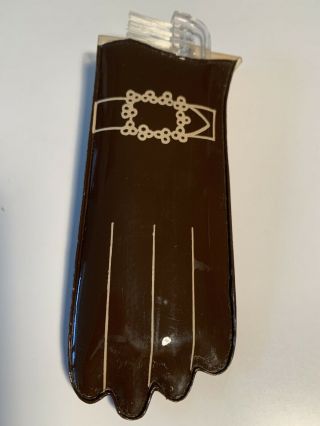 Vintage 1950’s Comb And Brush Set In Glove Pouch Mcm