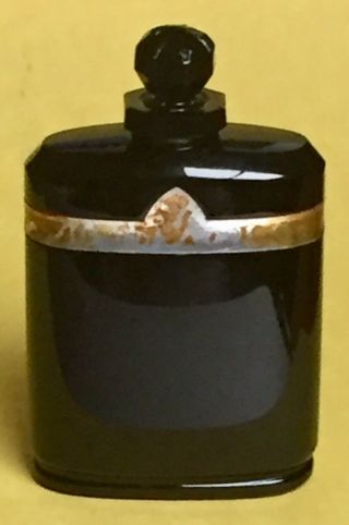 Vintage Caron Nuit De Noel Perfume Bottle Black Baccarat 3” Tall W/stopper Empty