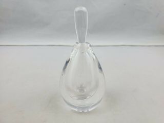 Vintage Kosta Boda Clear Crystal Perfume Bottle With Dauber Stopper Lh1856