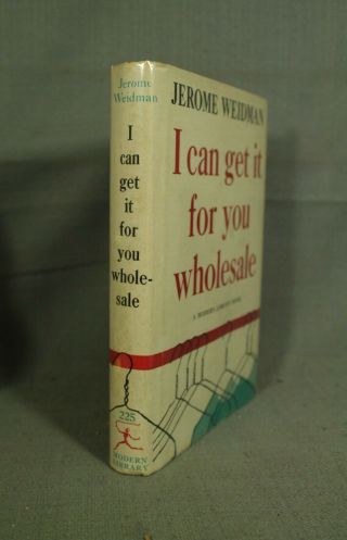 I Can Get It For Your by Jerome Weidman vintage book with dust jacket 2