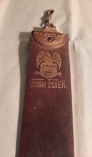 Vtg.  High Flyer 24.  5” Leather Barber Sharpening Strop Little Rock,  Arkansas