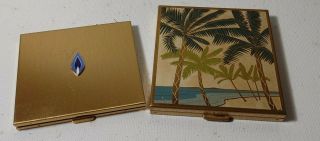 Vintage Volupte Brass Makeup Compact With Mirror,  Additional Vintage Compact