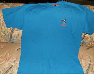 Vintage Mickey Inc Disney Mgm Studios T Shirt Unisex Sz M Medium Blue 42 " Chest
