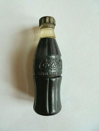 Vintage Coca - Cola Bottle Cigarette Lighter W/ Metal Coca - Cola Cap