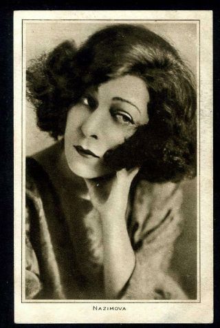 Vintage Alla Nazimova Pictures Portrait Gallery Uk Postcard 1920 