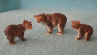 Vintage Set Of 3 Miniature Bears; Ceramic,  Bone China 1940 