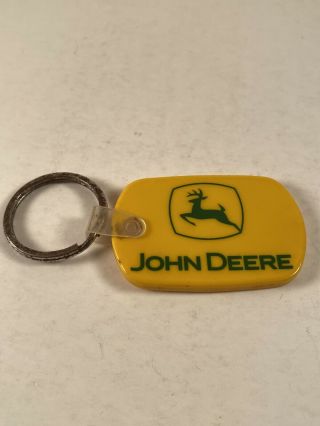 Vintage Keychain John Deere Troxel Equipment Co.  Bluffton Indiana Huntington In