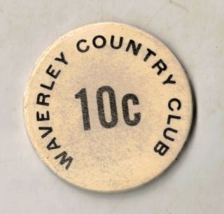 Rare Vintage 10 Cent Clay Token Waverly Country Club Portland,  Ore.