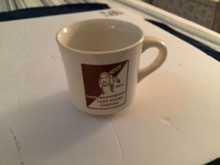 Scarce Vintage Boy Scouts Camp Wakpominee Year Round Camping Coffee Mug