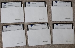 Microsoft Ms - Dos 5 Upgrade 5 1/4 " Disks (vintage Rare)
