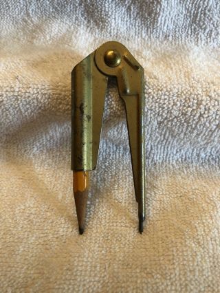 Vintage General Tools Brass Plated Steel Compass & Scriber