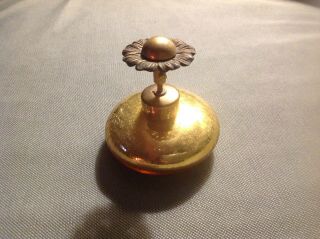 Old Gold Art Glass Brass Floral Top Perfume Bottle Atomizer Victoria&catalyst=3