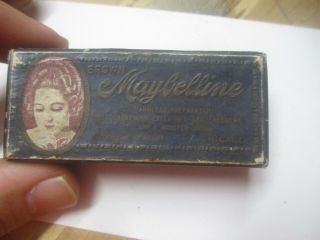 Antique Maybelline Eye Makeup Box,  Mascara With Mirror Estate Find
