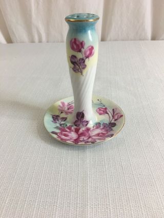 Vintage Limoges China Hand Painted Hat Pin Hold Vanity Item