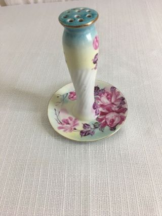 VINTAGE LIMOGES CHINA HAND PAINTED HAT PIN HOLD VANITY ITEM 3