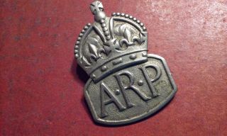 Vintage Collectible Royal Wwii Great Britain Arp Air Raid Precaution Badge Clasp