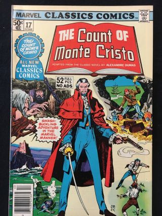 Vintage Marvel Classic Comics:the Count Of Monte Cristo V.  1 17 1977 Stan Lee