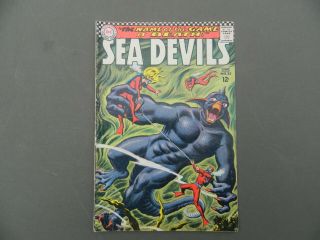 1967 Vintage Sea Devils Comic Book 35 Fine Dc Comics Name Of The Game Is Death