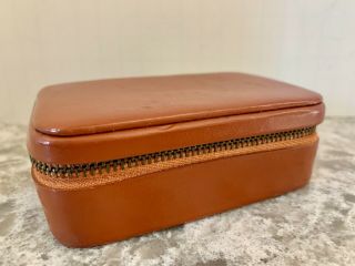 Vintage Hoffritz For Cutlery Small Leather Zippered Case Only For Razor & Blades