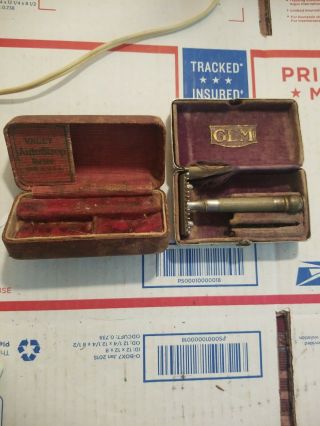 2 Vintage Razor Hard Cases One Gem Razor Other Empty Strop Case