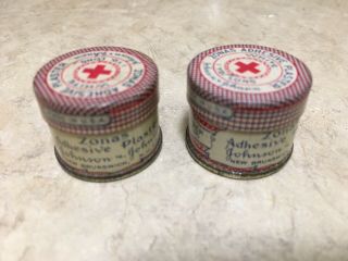 Johnson & Johnson Medical Tiny Tins (zonas Adhesive Plaster) Vintage