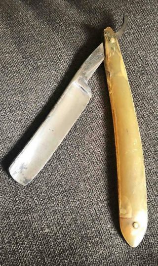 Old Vintage Antique John Heiffor Straight Razor 5/8 " Made For The Army