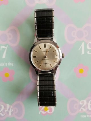 Vintage Silver Color 30mm Caravelle By Bulova Hand - Wind Watch For Part