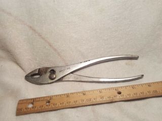 Vintage Proto Slip Joint Adjustable Pliers - 278 - Chrome Plated - Made In Usa