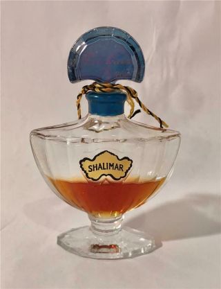Vintage Guerlain Shalimar Parfum 1/2 Fl Oz Bottle 1/4 Full France