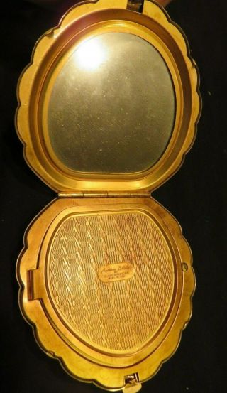 Vintage American Beauty By Elgin Powder Compact Shell Shaped Elgin 1940s,  / -