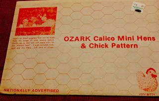 Ozark Calico Mini Hens Vintage Country Style Sewing Pattern