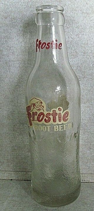 Vintage Frostie Root Beer Bottle 7 Ounce Soda Advertising