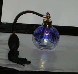 Vintage Glass Perfume Bottle With Spray Pump & Tassel